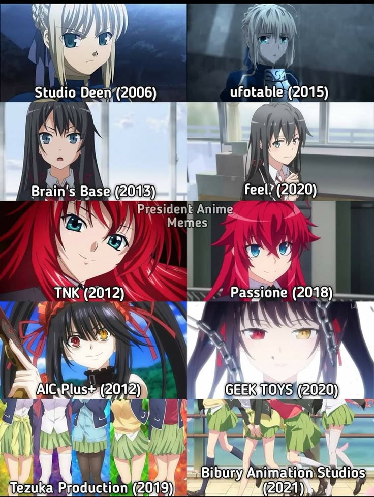 Animes y los cambios de estudio