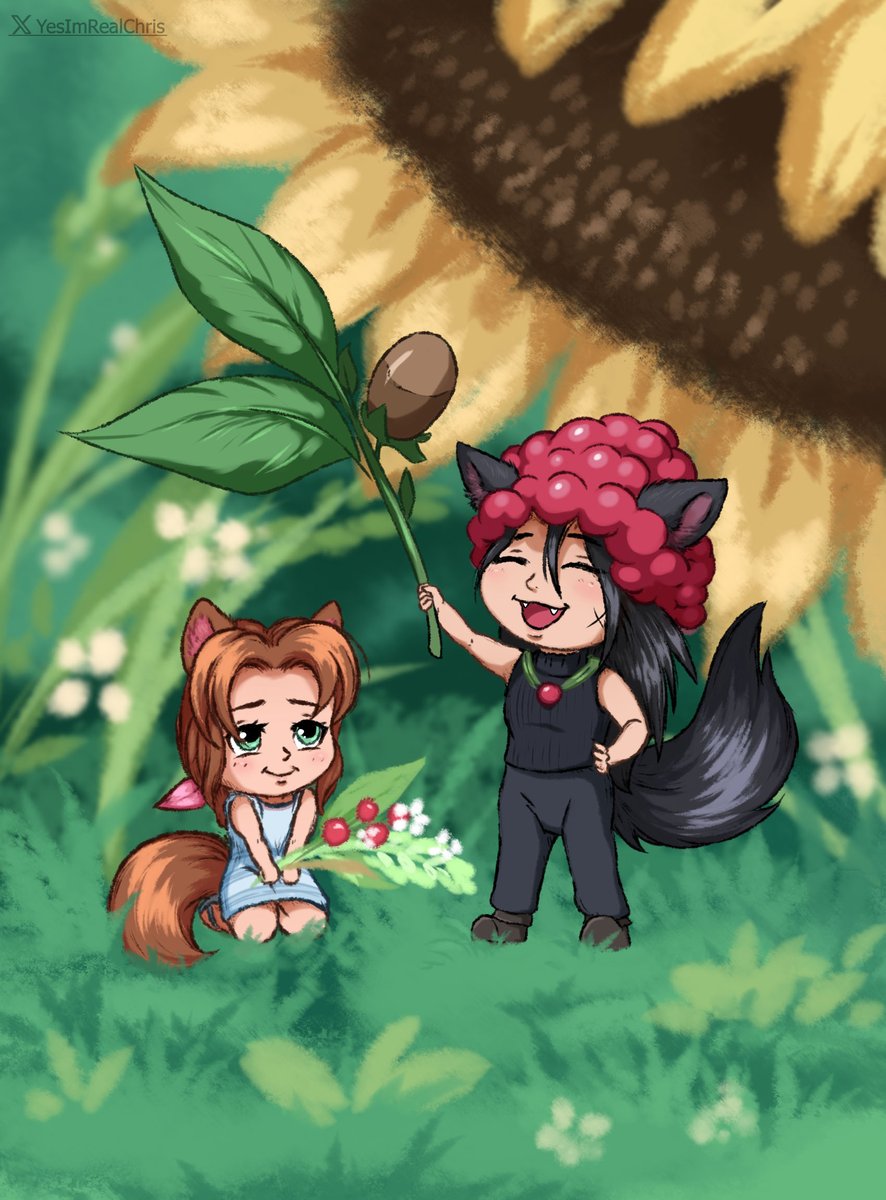 YesImRealChris's tweet photo. A fun idea suddenly came to me and I just had to draw it. 
Tiny Zack and Aerith. ☺️ 

#ZackFair #zerith #Aerith https://t.co/czf9pjSqoO