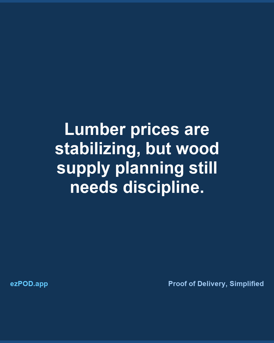 ezpodapp's tweet photo. Lumber prices are steadier, but wood supply planning is still tight. Duties, panels, LVL, I-joists, and release schedules can still move margin. https://t.co/znOZAtxEXC https://t.co/UcbPlVCuCF