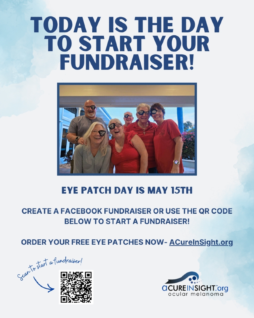 ACureInSight1's tweet photo. TODAY is the day to start your fundraiser!

👁️ Eye Patch Day is May 15
🎁 Get FREE eye patches: https://t.co/4a8I7Vw491
📲 Start a Facebook fundraiser or scan the QR code

Raise awareness. Make an impact.

🔗 https://t.co/WhrM0ONR90 https://t.co/rHVxiTupLw