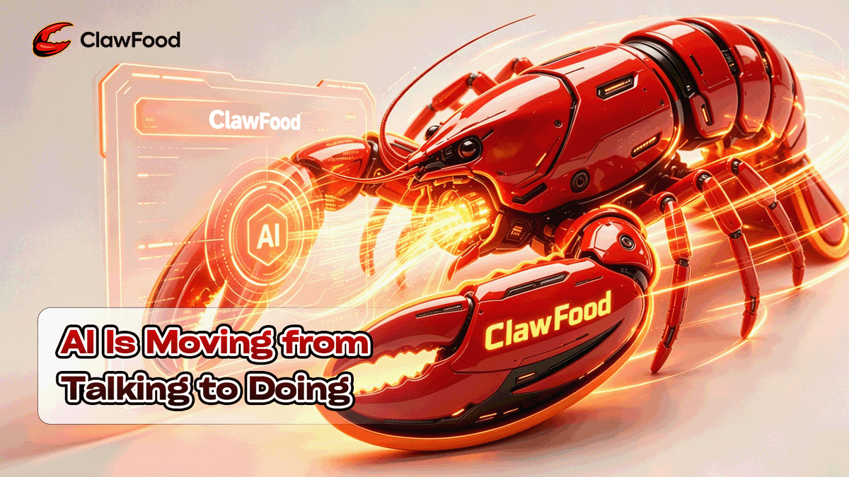 ClawFood's tweet photo. 💬In the past, most AI discussions were centered on model capability.
Now the industry is entering a new stage: AI is no longer just answering questions, but starting to execute real tasks. ⚡️

From handling emails and organizing data
to working across apps and staying online continuously,
AI Agents are pushing AI from “talking” to “doing.”

This is not a minor upgrade.
It is a real shift in how AI is used. 🤖

#ClawFood #AIAgent #AIInfrastructure #AI #Web3