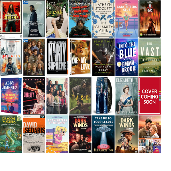 MaynardLibrary's tweet photo. This week the Maynard Public Library has 164 new books, fourteen new movies, and eight new music CDs.  New items include Yesteryear, Famesick, Send Help, Dear Debbie, The Count of Monte Cristo, Our Perfect Storm, The Keeper, and The Calamity Club. https://t.co/AC10XqxPLr https://t.co/Px3hTDOQY1