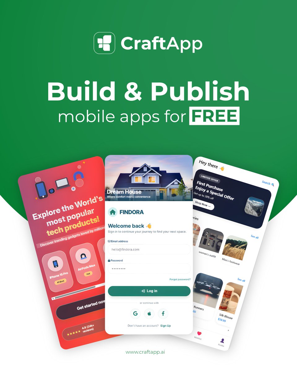 Craftapp_AI's tweet photo. Build &amp; publish mobile apps for free
https://t.co/qydch982Np
#artificialintelligence
#VibeCoding
#mobilelegends
#AITechnology
#AIDevelopment
#coding
#programming
#softwaredevelopment
#CodeLife
#developer https://t.co/bs5ZSdnNV1