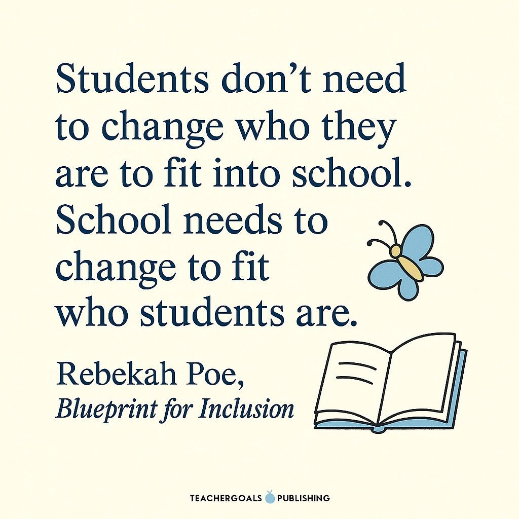 teachergoals's tweet photo. Get the book: https://t.co/lc7AgK2RHV.  Learn how to best serve students with IEPs in all classrooms! 🧡 https://t.co/urLkibGfis
