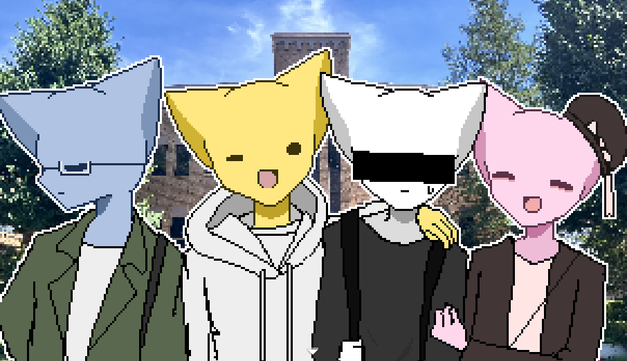 大学生「青柳優」とそのお友達「モナー」くんの大学生活を描いたフリーゲーム、『Moratoriumer』を作っています(2026年完成を、目標にしております)　#モナーRPG(ADVだけど)