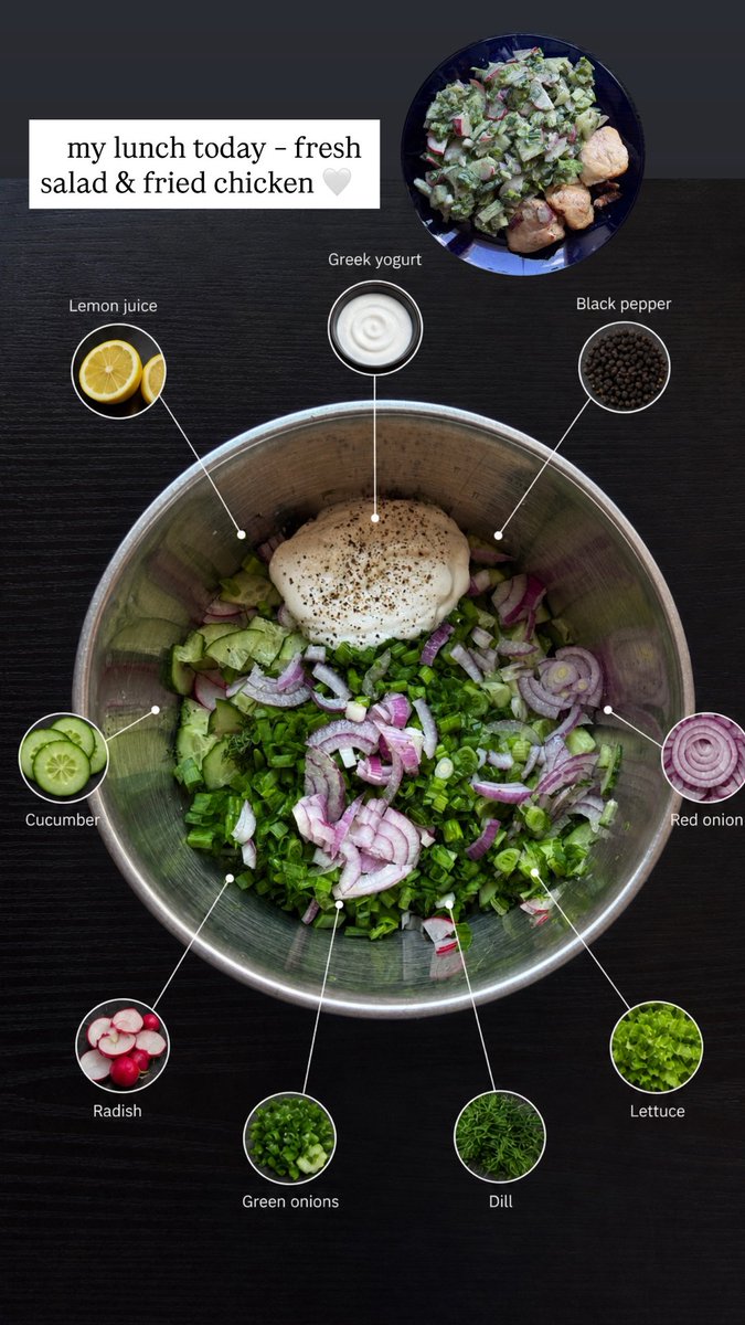 Kellyk2223's tweet image. My lunch today🥗✨

#eatclean #salad #fitfood #healthy #lifestyle #easyrecipes #selfcare #lowcalorie #fyp