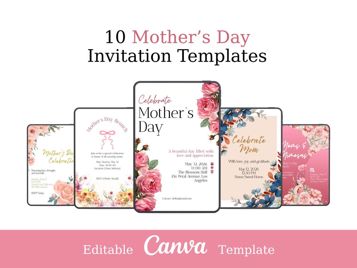 designbyalfin's tweet image. Stop wasting time designing invites 😩

Get 10 stunning Mother’s Day invitation templates 💐  
Edit in Canva. Download instantly. Done in minutes.

Perfect for brunch, dinner, or family gatherings 💕

Grab yours now 👇

kreatifinid.etsy.com/listing/449866…

#mothersday
#mothersday2026 #may