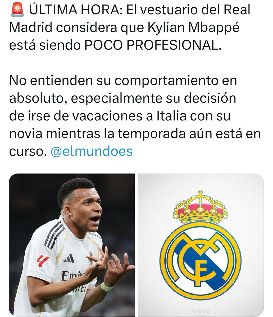Gracias por tu trabajo <a href="/KMbappe/">Kylian Mbappé</a> Eres el líder del antimadridismo 🫡