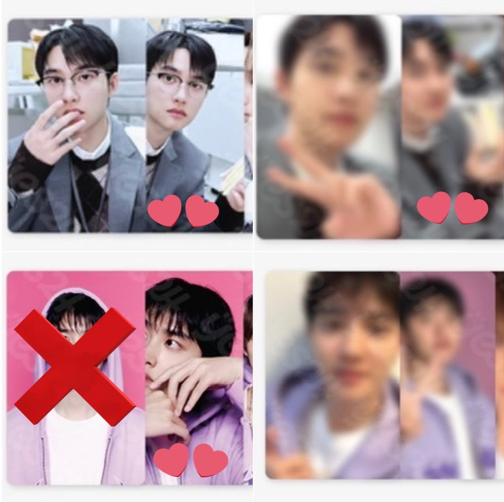 엑소 시즌그리팅 MD 트레카 교환

저 : 왼쪽 사진 속 
      레이 LAY 장이씽 수호 준면 찬열 카이 종인 세훈

😇 : 오른쪽 사진 도경수 디오
         하트 스티커 우대

같은 버전끼리 교환합니다
컨포↔️컨포
셀포↔️셀포

EXO 엑소 시즌그리팅 MD 트레카 트레이딩카드 교환