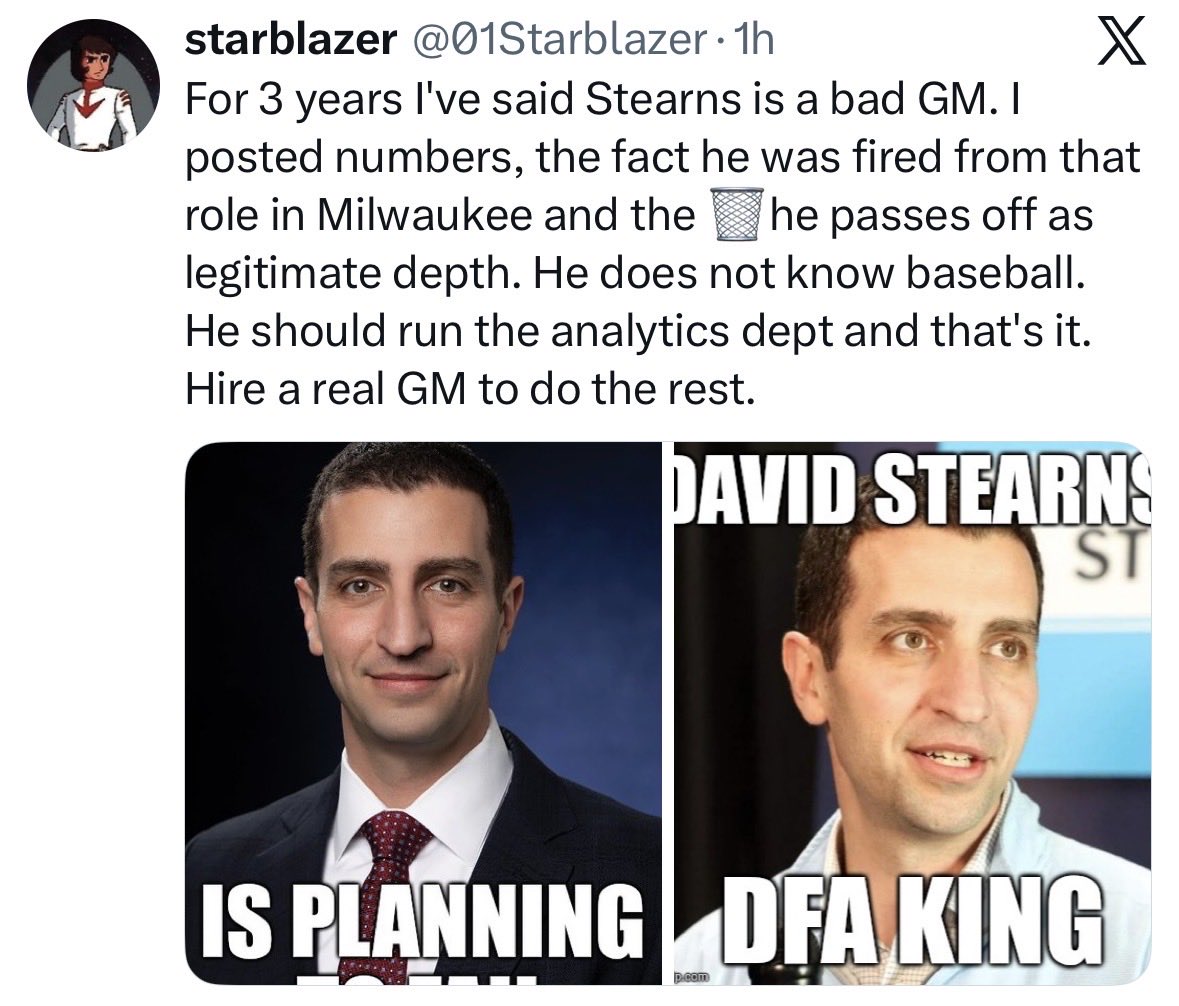 David Stearns Spectrum tweet media