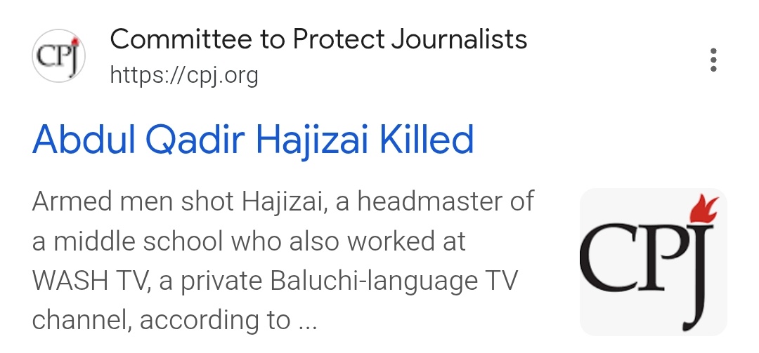 On #WorldPressFreedomDay, don’t forget the journalists of Balochistan who were murdered in cold blood by the terrorist outfits BLA and BLF.

Chisti Mujahid, Wasi Ahmed Qureshi, Faiz Muhammad Sasoli, Abdul Qadir Hajizai, Mehmood Ahmed Afridi, Irshad Mastoi, and Shahid Zehri , all