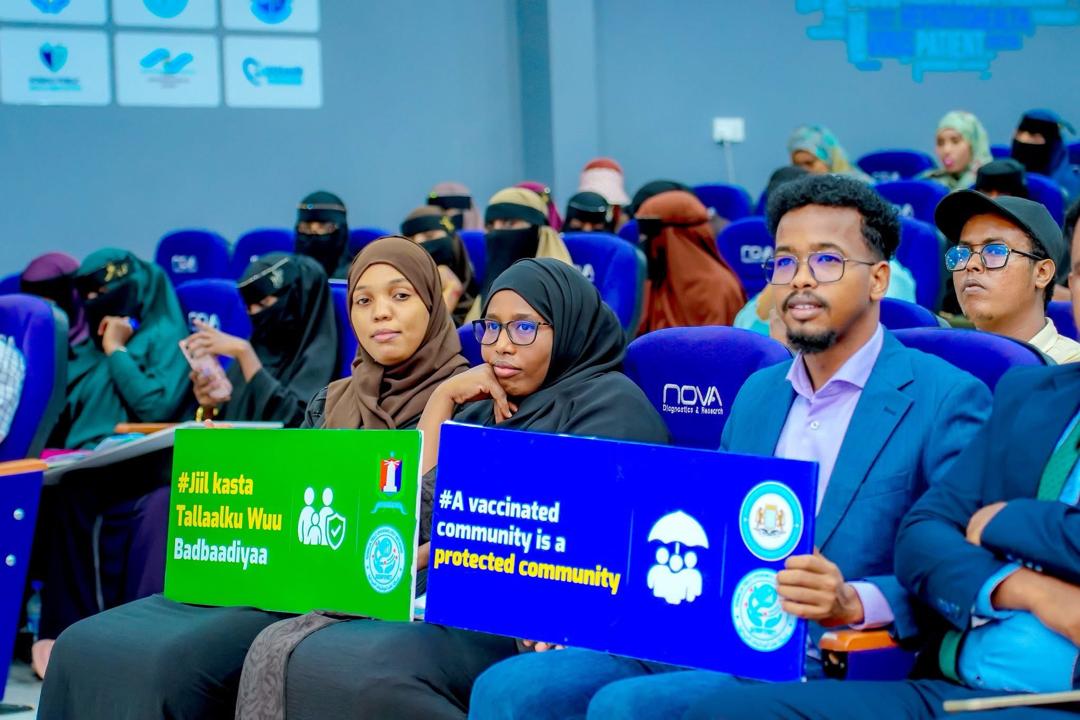 SomaliaS59775's tweet image. 🌍 World Immunization week 2026 at NOVA Hall in Mogadishu. Thank you to all the attendees, speakers, and hosts for such a warm welcome and for making this event truly memorable. Thanks for the #WVI for their support 
#WorldlmmunizationWeek
#For Every Generation, Vaccines Work