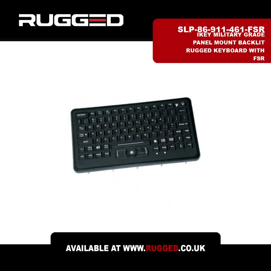 RuggedUK's tweet photo. iKey SLP-86-911-461 FSR panel mount **Rugged Keyboard**. MIL-STD-461 compliant, NEMA 4X sealed. Features integrated FSR pointing device & emergency key alert. Ultimate durability. #Keyboard #iKey #RuggedTech https://t.co/FRxrTikDla https://t.co/ie44vnuaCG