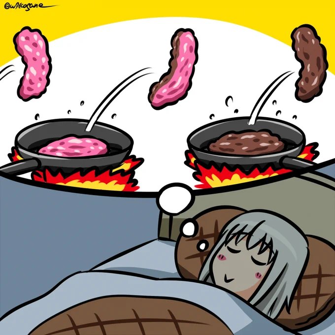(ハンバーグが1枚…ハンバーグが2枚…) #週末ガルパンお絵描き120分一本勝負 #週末ガルパンお絵描き120分一本勝負20260503 お題 「逸見エリカ」