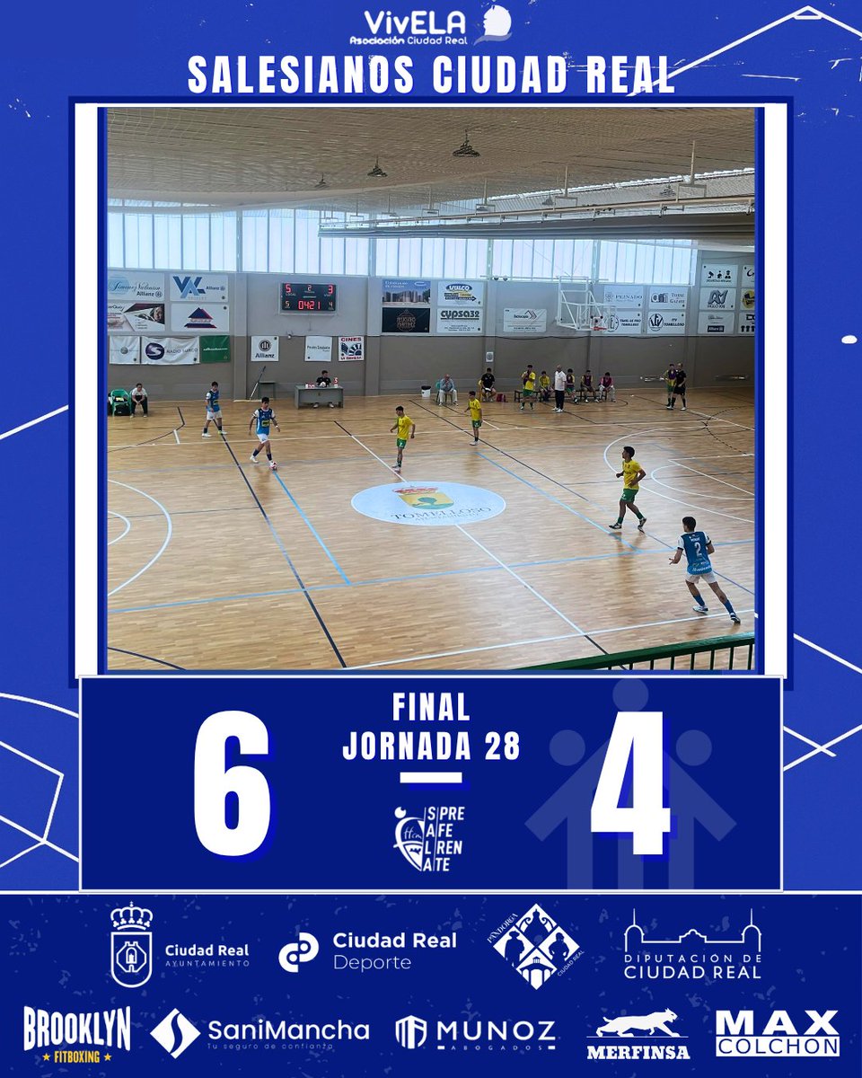 FsSalesianos's tweet photo. 💙 𝙍𝙀𝙎𝙐𝙇𝙏𝘼𝘿𝙊 𝙎𝙀𝙉𝙄𝙊𝙍 ⚽
❌ Derrota en Tomelloso por 6-4, no pudo ser... 😓
#VAMOSSALESIANOS💙
#SENTIMIENTODEPERTENENCIA🏠 https://t.co/4ikmCLHeAM