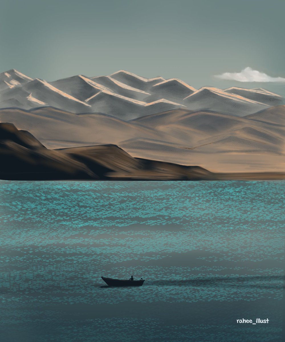 Rahee_illust's tweet image. Morning drift 
#landscapestudy #digitalart