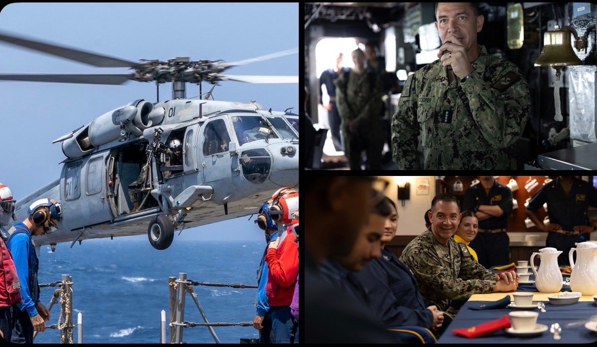 BREAKING: CENTCOM: Adm. Brad Cooper, CENTCOM commander, visited USS ...