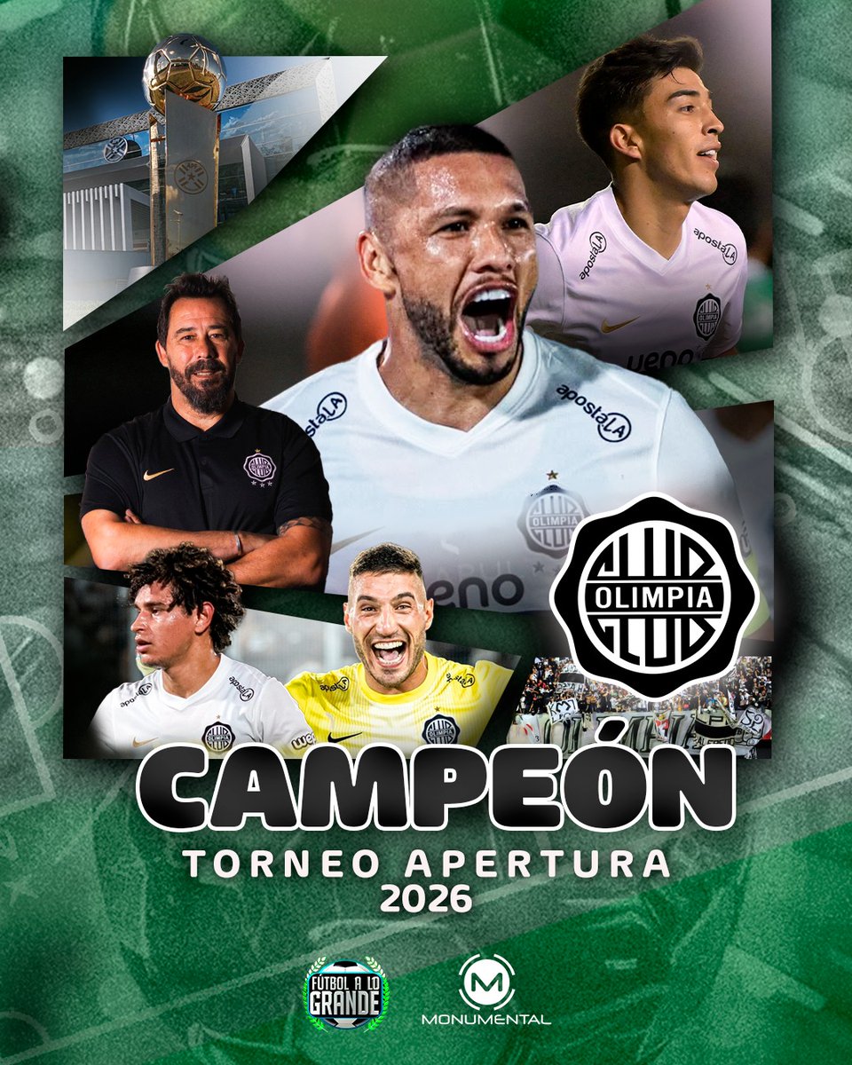 🌟🏆¡EL REY DE COPAS LLEGÓ A SU ESTRELLA 48!

📌 Olimpia, el más ganador del fútbol paraguayo, conquistó un título más: ¡es el campeón del Torneo Apertura!

👏🏼 El equipo comandado por Pablo "Vitamina" Sánchez fue el mejor de todos y se consagró a falta de 3 partidos para la