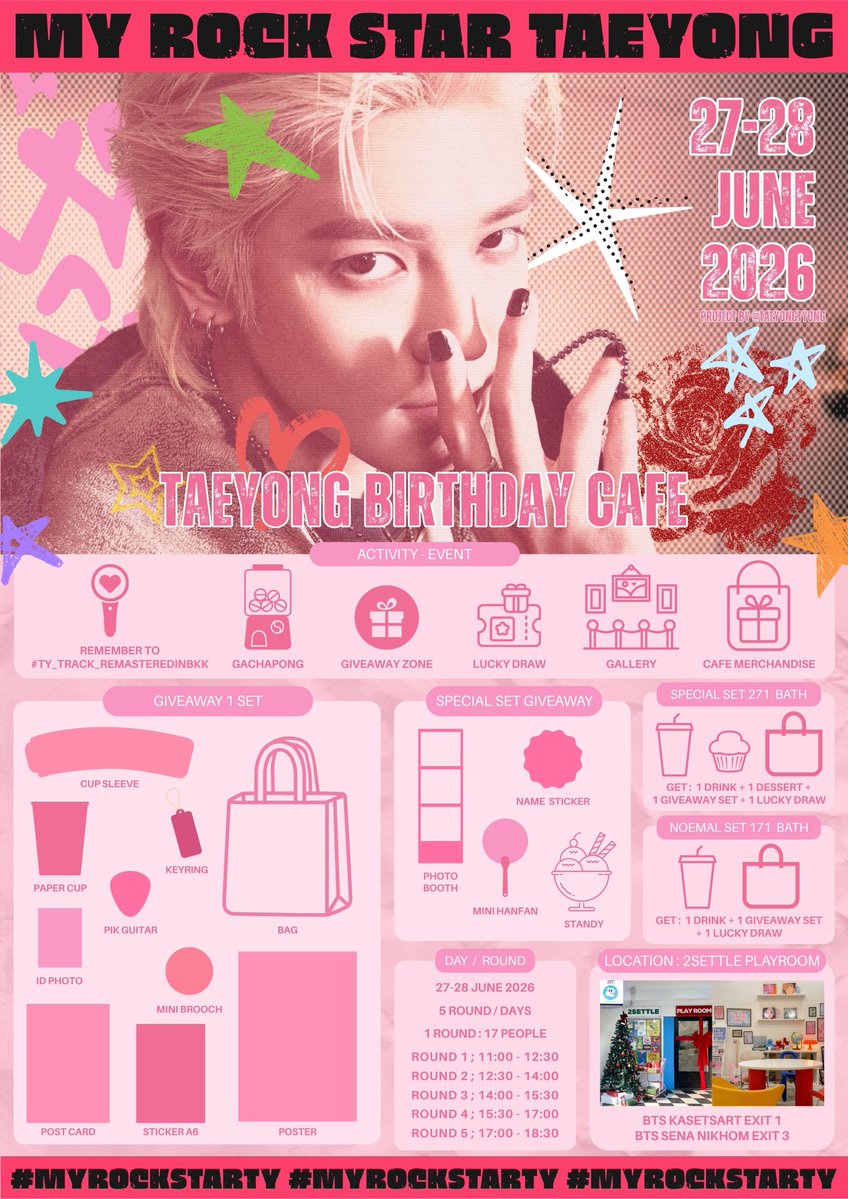 2026 Taeyong Birthday Cafe🌹🎸✨ tweet media