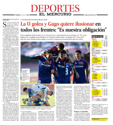 ElMercurio_DEP's tweet photo. En la edición impresa: La U apuntó el triunfo más categórico del ciclo Gago · Marcelino Núñez fue figura en Ipswich y ascendió a la Premier League · 'Tiane' Endler lidera remontada de Lyon · Alejandro Tabilo, otra vez en la final de Aix-En-Provence. Más en https://t.co/aRwsu1a2gs https://t.co/IVWHfHRzUS