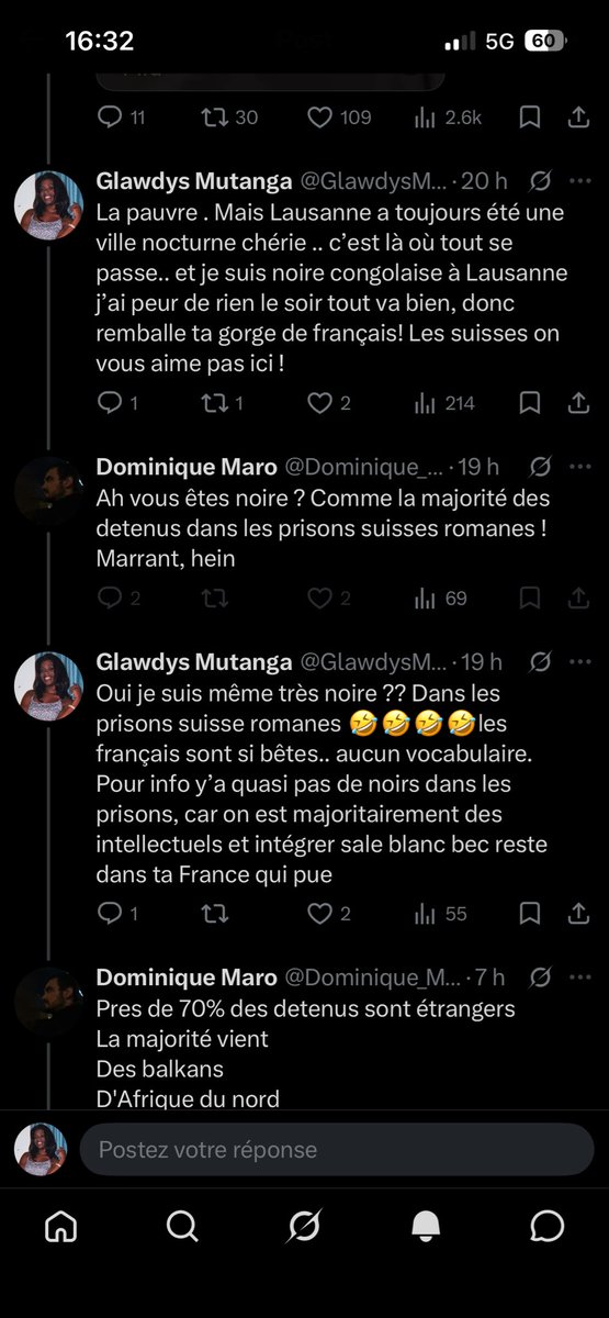 GlawdysMutanga's tweet image. Faites attention à Dominique Maro .. raciste de France qui ne tolère pas la critique et bloque car on lui explique que les français blancs sont détester en Suisse.. la droite comme d’hab incapable d’argumenter et bête les fans de colons Walks #collinwalks #raciste #suisse #blanc