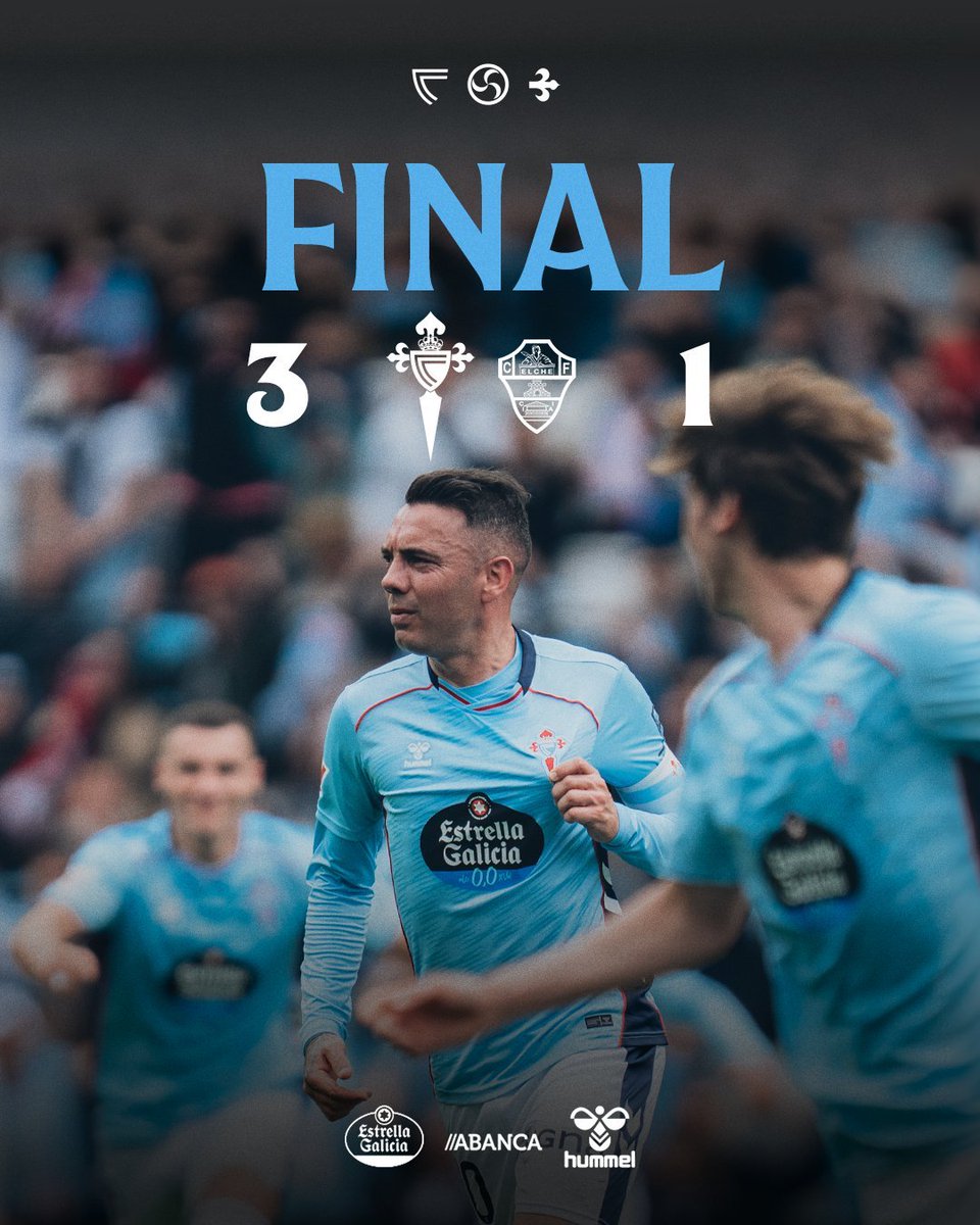 ChambitaMonge's tweet image. #España 🇪🇸

@RCCelta vence este domingo 3-1 al @elchecf y sube al sexto puesto con 46 puntos.