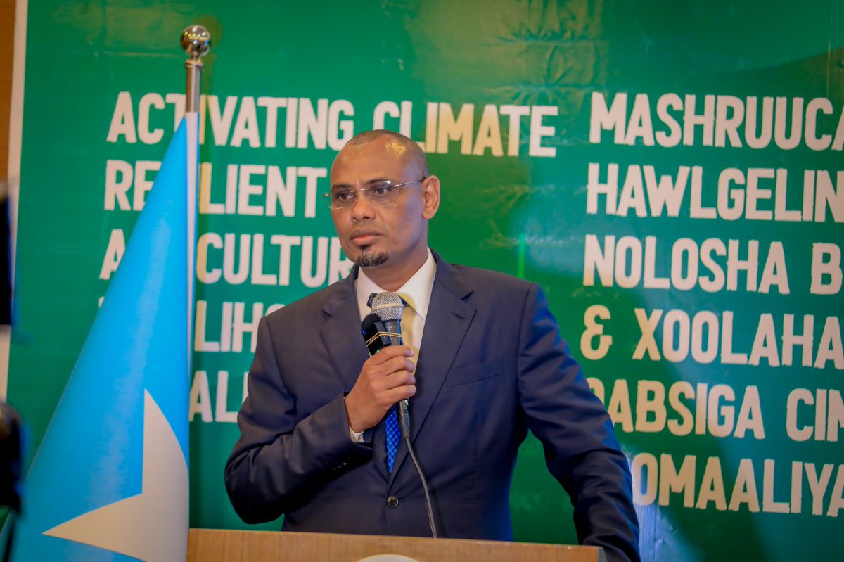 MoLFR_SO's tweet image. Today @MoLFR_SO officially launched #ACALS project delivering climate-resilient technologies &amp;amp; livelihood support for pastoralists, farmers, women &amp;amp; youth in Somalia. Funded by @AfDB_Group, implemented by @WFPSomalia &amp;amp; @UNOPS_Somalia🇸🇴