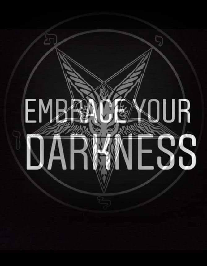 CarolynnJonni's tweet photo. Don't be afraid of your darkness. Let it out. Quit Denying it the  chance to show you what pleasures it has for you. This Darkness is part  of all of us so explore it. Embrace it, let it out, feel its pleasures  and stop being afraid of it.     HAIL SATAN!!!  FUCK Jesus!!! https://t.co/y0ZTDJcoC1