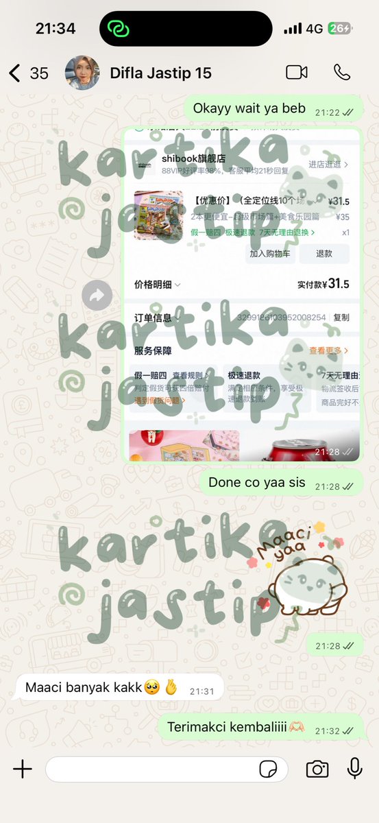 kartika jastip | OPEN CO WEB CH NO FEE NO TAX tweet media