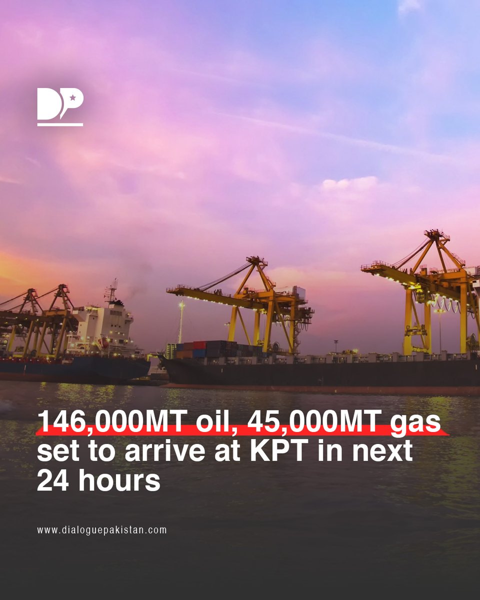 DialoguePak's tweet image. A large consignment of crude oil and gas are on way to Pakistan as several oil tankers carrying petroleum and gasoline products are expected to arrive at Karachi’s Port Trusts (KPT) during the next 24 hours

dialoguepakistan.com/en/pakistan/14…

#DialoguePakistan #Gasoline #Petroleum #KPT