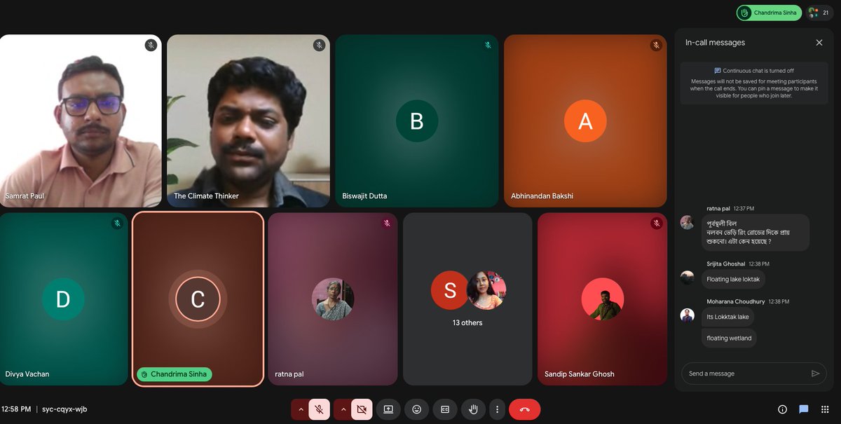 ClimateThinker's tweet photo. Hosted an insightful session on “When Conservation Clashes with Communities: Wetland Realities in Bengal”
Speaker Samrat Paul highlighted the balance between conservation &amp; livelihoods, followed by a rich discussion with participants.

#ClimateAction #Sustainability #savewetlands https://t.co/T1OQCwI2ps