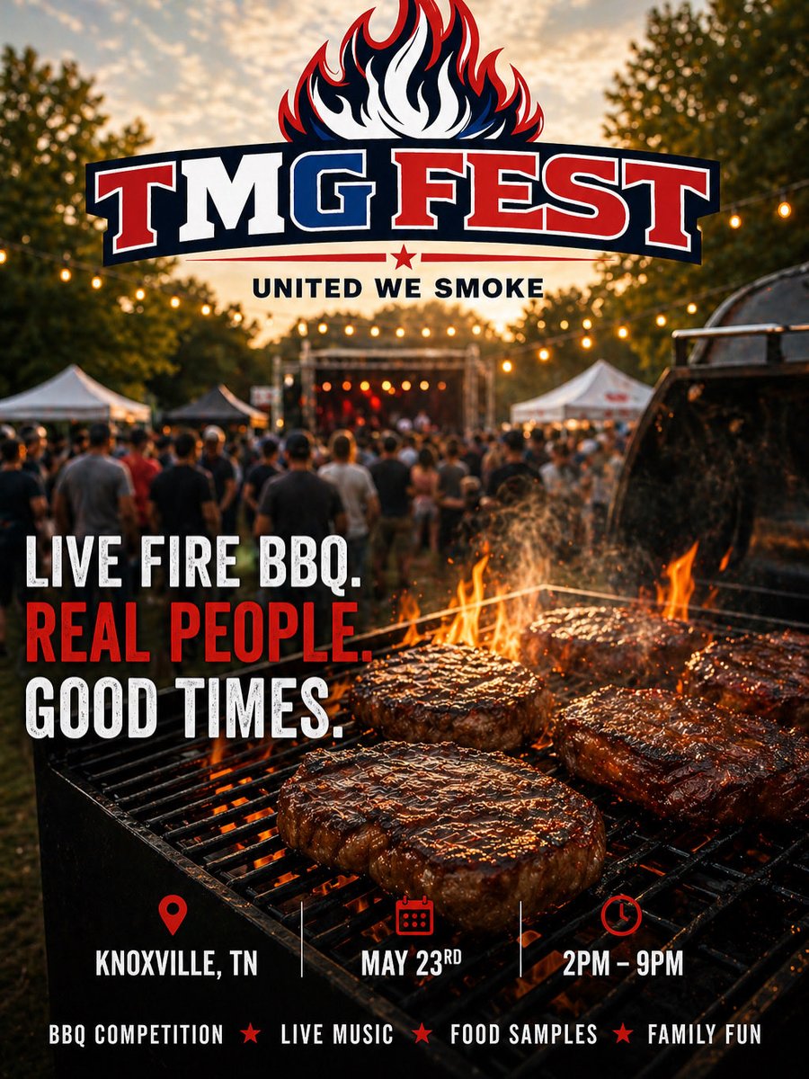 Pnw0913Williams's tweet image. Knoxville Tn - Sat May 23rd from 2-9 its officially going down. So far the response has been incredible and could say thank you enough. Go to tmgfest.com for tickets and sponsors information. #knoxville #bbq #livemusic #event  #festival