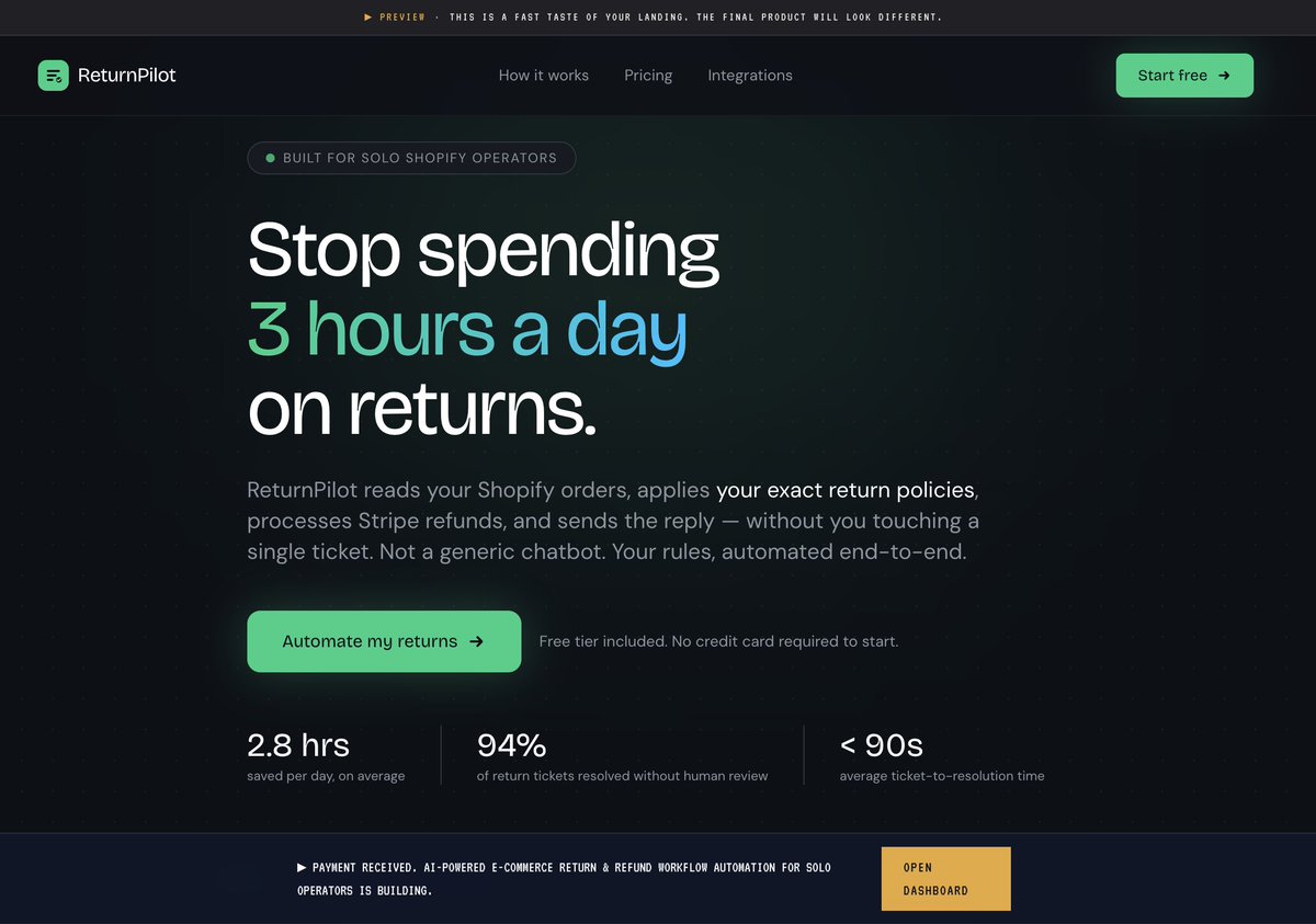 joinspelt's tweet photo. New this week: preview your website before James builds anything.

Just describe your idea, he researches the market and generates a landing page preview in minutes https://t.co/hSnuZKfAg3