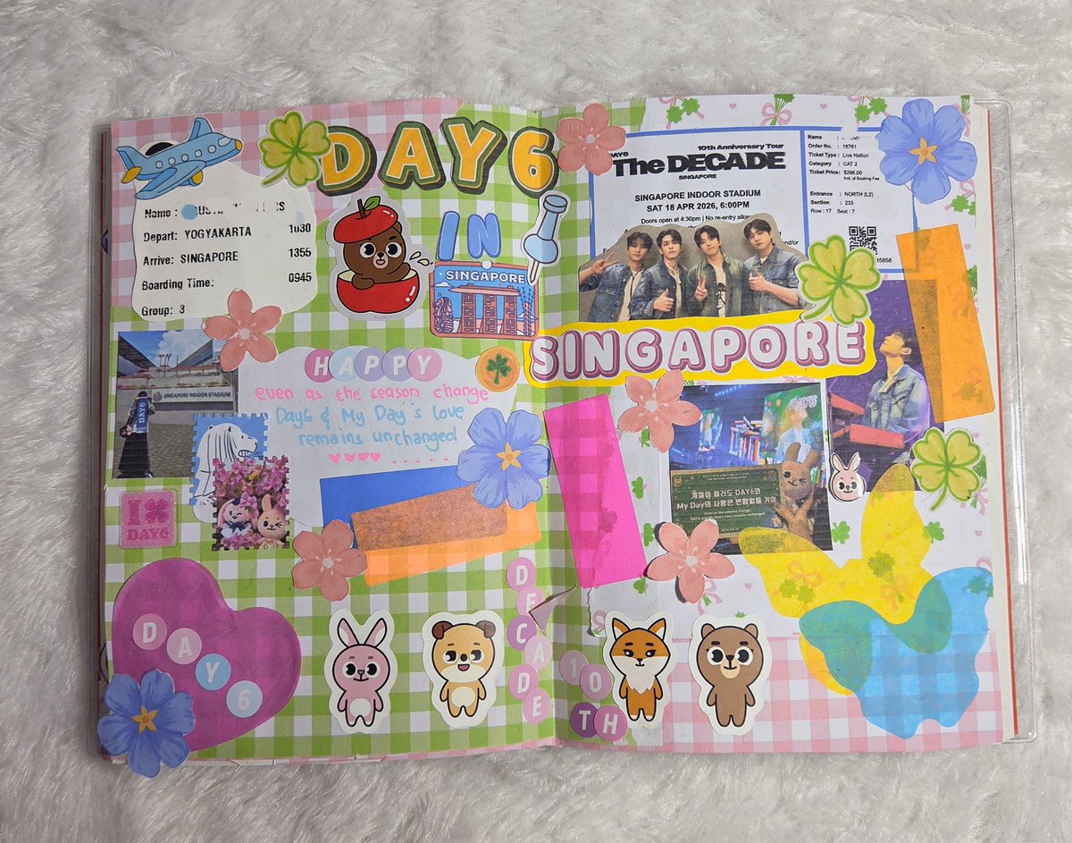 abthanami's tweet photo. Maybe so late, but here’s my Day6 Decade SG journal🌸🍀

#mydayjournalingclub 
#day6journaltwt https://t.co/TBwZnXNKNK