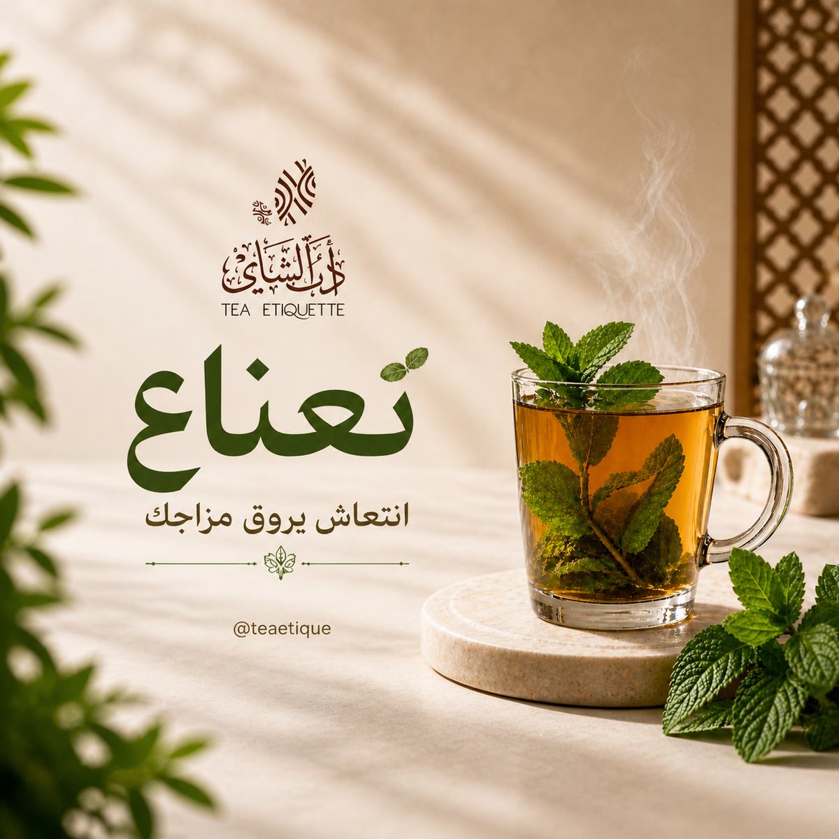teaetique's tweet photo. "رشفة نعناع… وكل شي يصير أحلى 😌🍃
#أدب_الشاي https://t.co/MQ1IiwhyqX
