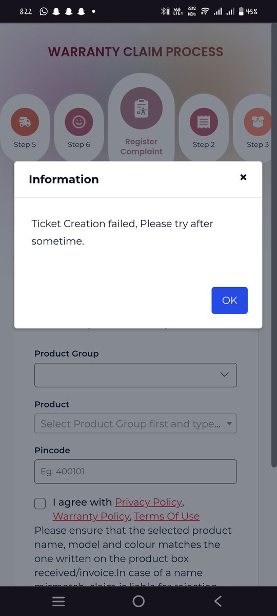 Kartikey2990's tweet image. @RockWithboAt complaint portal is pathetic 😡
Har baar form fill karo aur end me “Ticket not created” — seriously?

Itna frustrate ho gaya hoon ki lagta hai customer hi haar maan le… aur mar jaye @amangupta0303 kya yahi service hai? Fix this ASAP! #boAt #WorstService