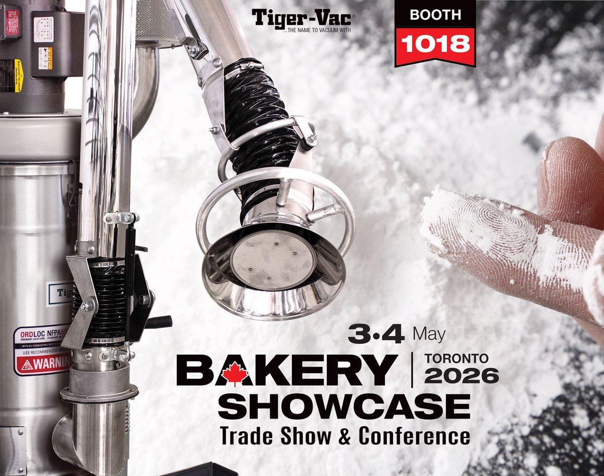 TigerVac's tweet image. We invite attendees of the Bakery Showcase 2026 to join us at Booth 1018. Meet our team, explore new products, and discuss collaboration opportunities!

#bakery #baking #food #manufacturing #tigervac