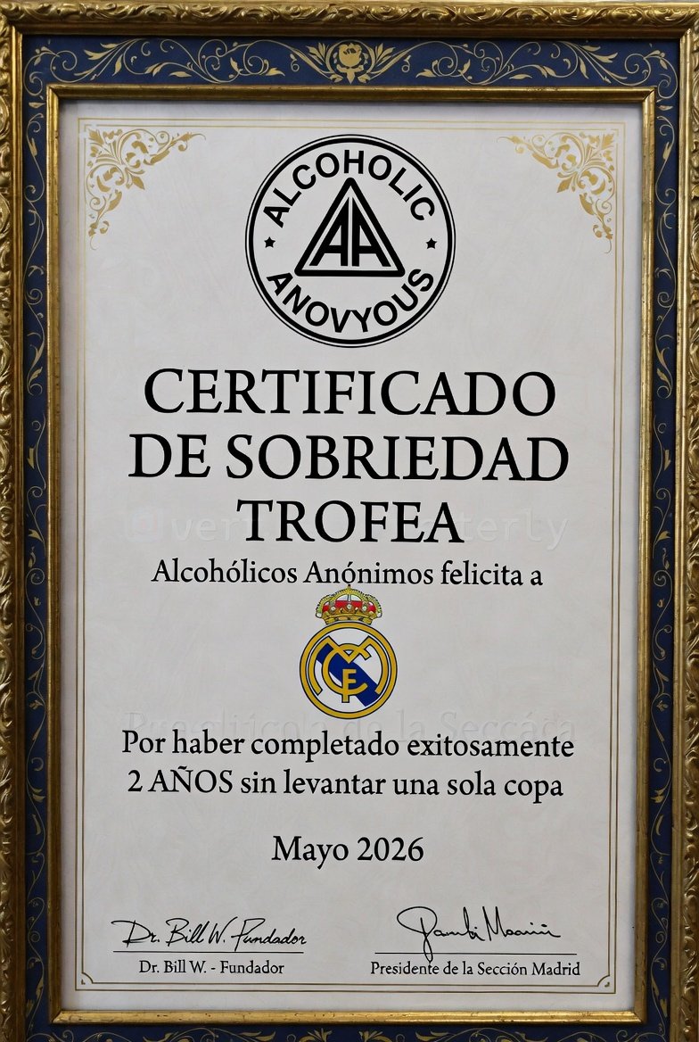 Muchas felicidades <a href="/realmadrid/">Real Madrid C.F.</a> por estos dos años sin levantar una copa.