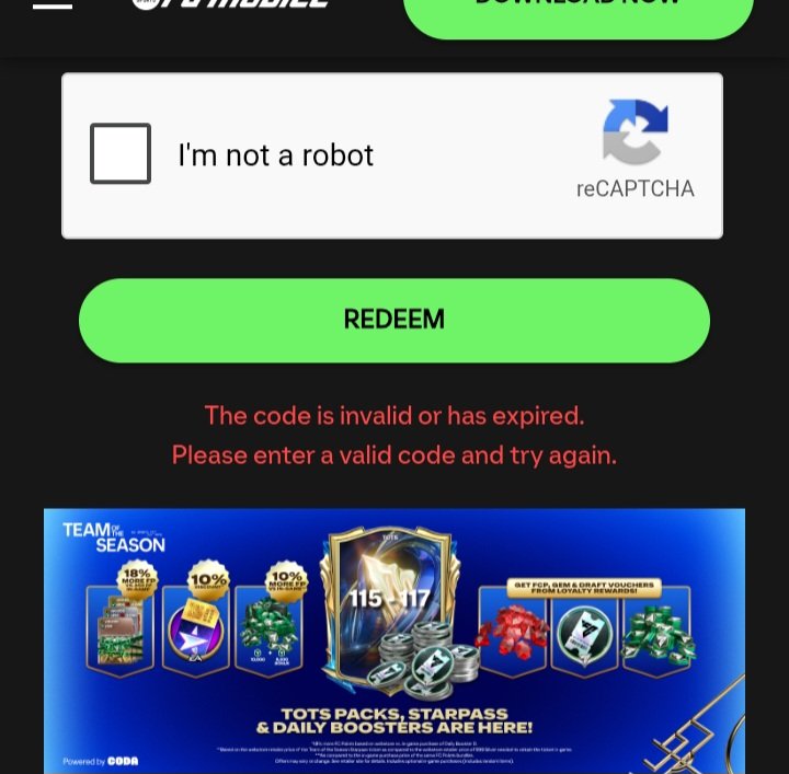 KenGh6's tweet photo. @EASFCMOBILE @MNUFC @AustinFC @MLS Code is invalid or  has expired https://t.co/8aJ8MxLdQO