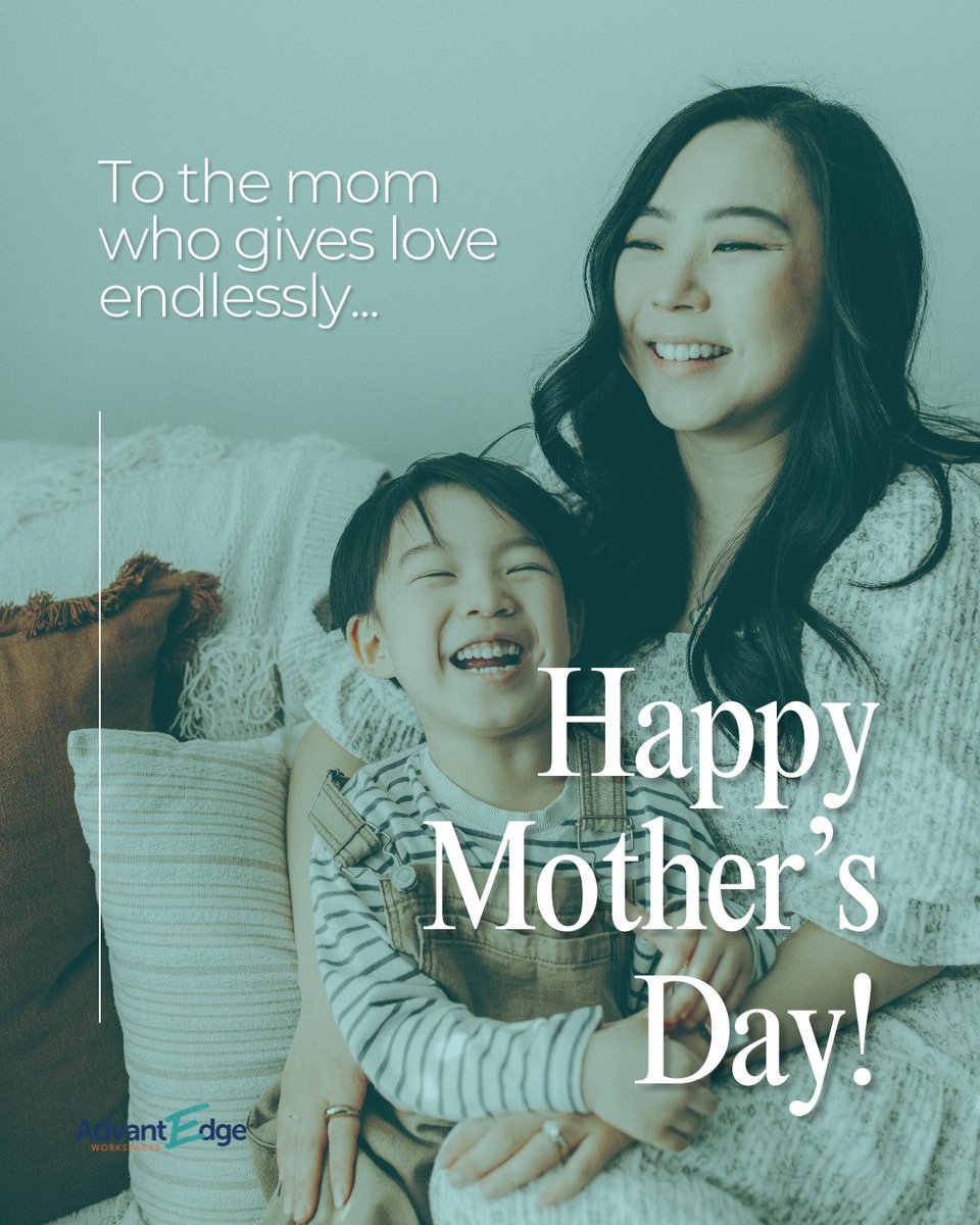 AdvantEdgeBC's tweet photo. Thinking about all the moms, mother figures, caretakers, and chosen family today 💙

Wishing everyone a meaningful Mother’s Day from AdvantEdge Workspaces. https://t.co/hou1kZPqUW
