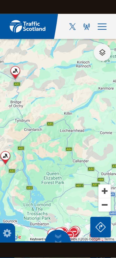 colintyoung's tweet photo. A85 closed after Lochearnhead with timed access, nothing on the @trafficscotland website 🤬🤬 missed the access so 51 minutes to wait https://t.co/RoIRs8wSGO