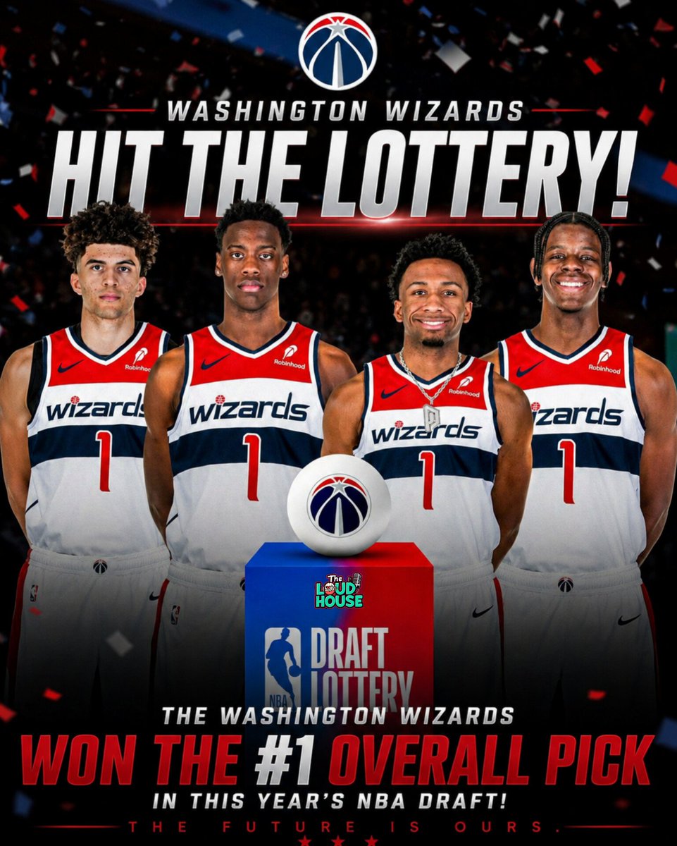InTheLoudHouse's tweet photo. For the first time since 2010 The #Washington #Wizards won the lottery!!
#NBA #nbaplayoffs #NBADraft https://t.co/er9aCBN9QC