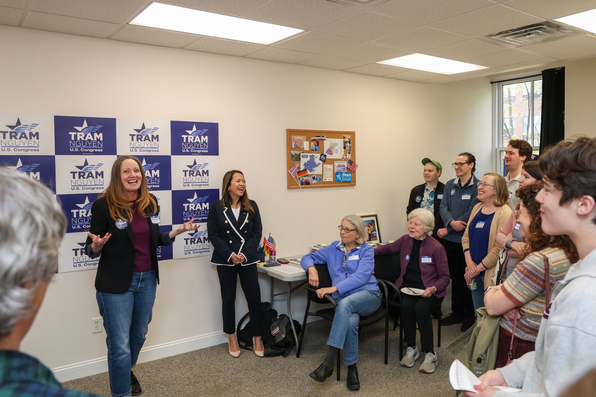 TeamTram's tweet photo. What a day! Thank you to everyone who came out for our Office Opening &amp; Campaign Launch. 

This campaign is powered by people who believe in a more accessible, transparent, and hopeful future for our communities — and we’re just getting started ⭐️ #TeamTram https://t.co/TgJXzHwC34