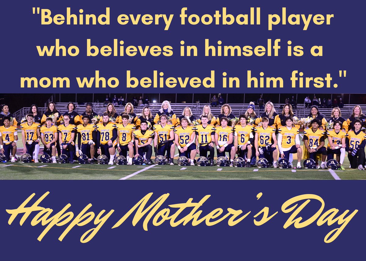 UnionvilleHSFB's tweet photo. Happy Mother’s Day to the best mom’s in the land! 

#UPride https://t.co/fLkixrZWjV