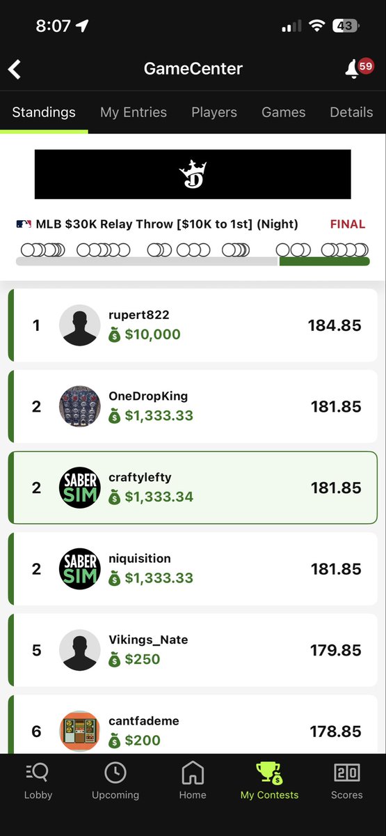 craftyleftydfs tweet media