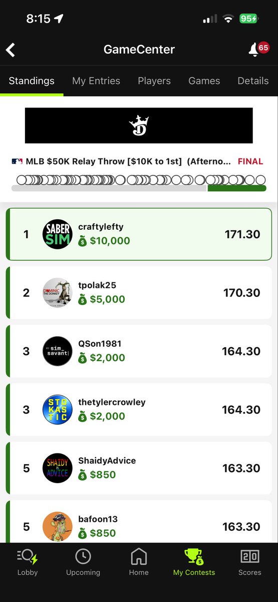 craftyleftydfs tweet media