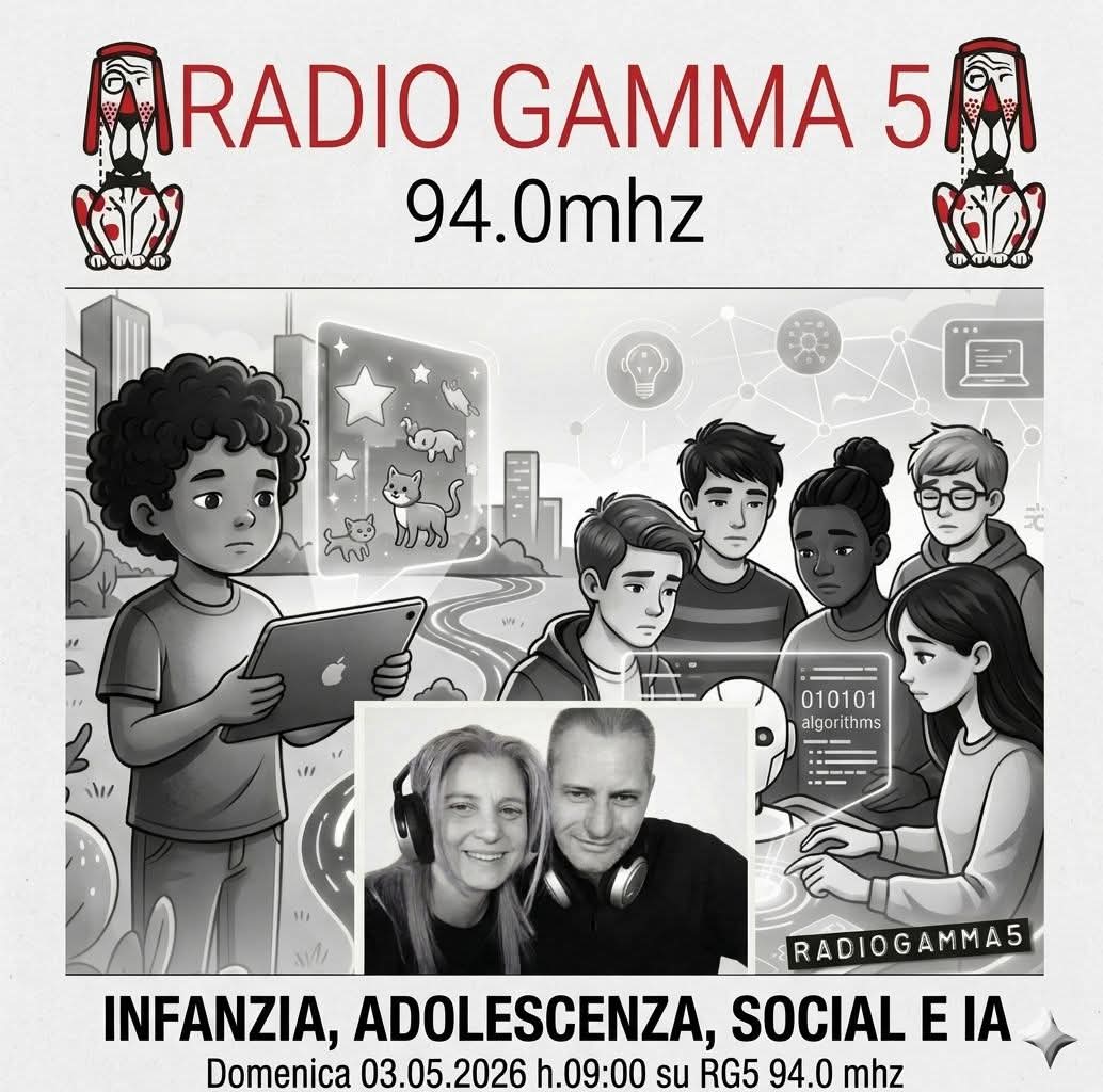 RoshiFabio's tweet photo. Disponibile al profilo facebook di Roshi Fabio in formato MP4 e MP3 la registrazione della puntata "INFANZIA, ADOLESCENZA, SOCIAL E IA" andata in onda il 03.05.2026 su Radio Gamma 5. Auguro a tutti voi un Buon ascolto @RoshiFabio ⬇️ https://t.co/YSWQ3p566P