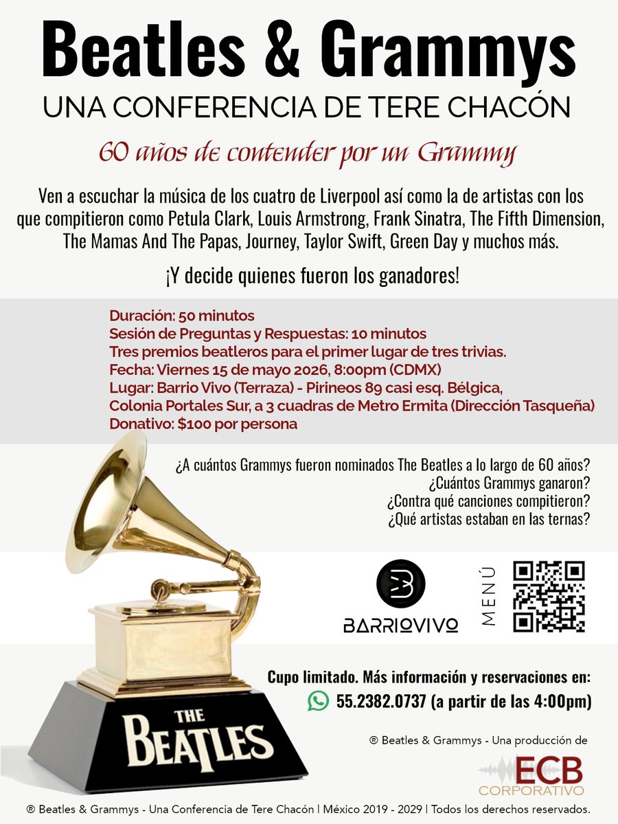 Tere's tweet photo. ¡Sigue celebrando a Mamá con la música que ama! Próximo viernes 15 de mayo, 7:30 pm, Col. Portales, CDMX. Cupo limitado. https://t.co/iToMzFzzE0