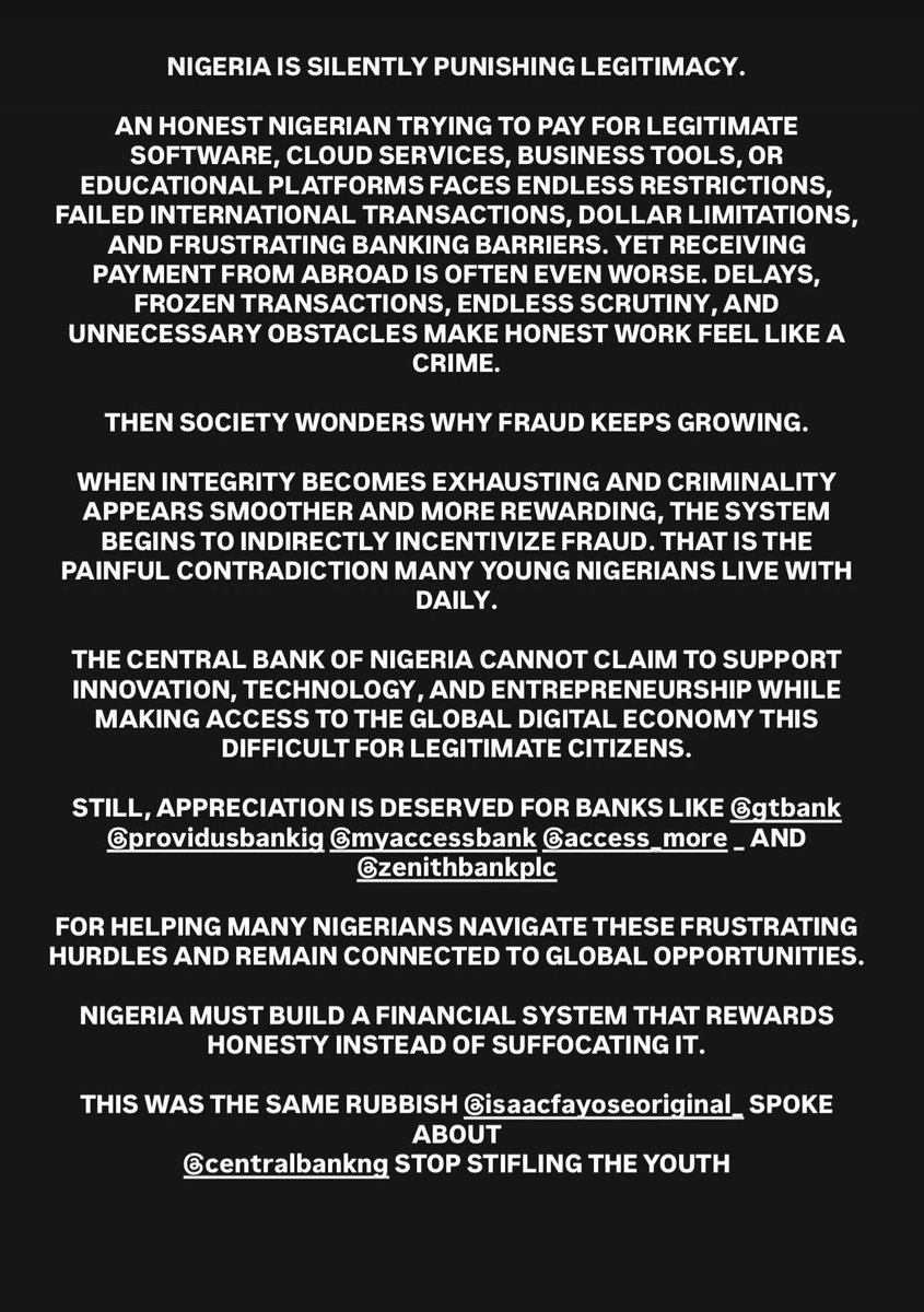 KANSSSII's tweet photo. @cenbank @gtbank @myaccessbank @ProvidusBank @Isaacfayoseorig https://t.co/UHB2EMWpm0