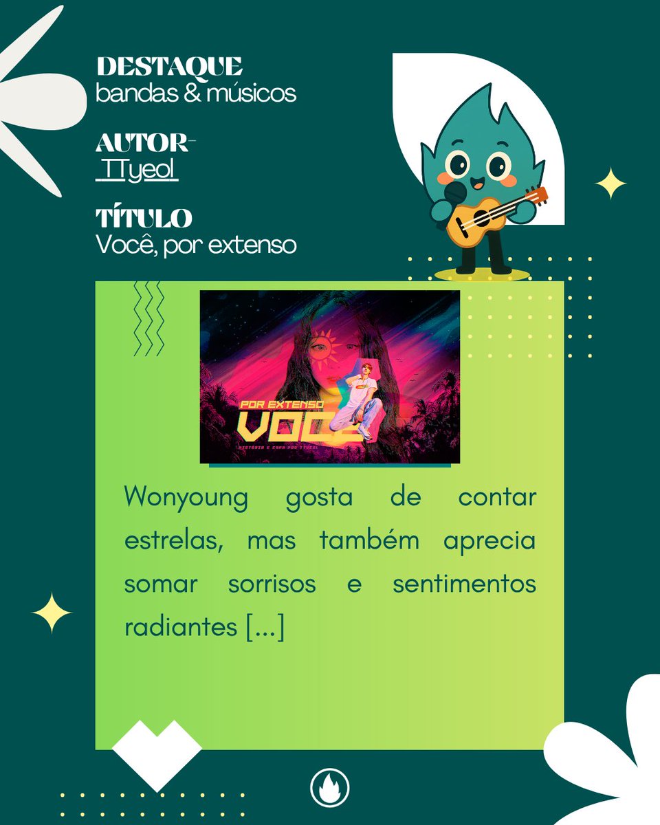 SpiritFanfics's tweet photo. ✨ Vejas os destaques mais recentes dos desafios, das rodas de escrita e de temas livres! ✨

https://t.co/StMv6DKrgX

Parabéns a todos! 💚 https://t.co/ymK3jYQG8K